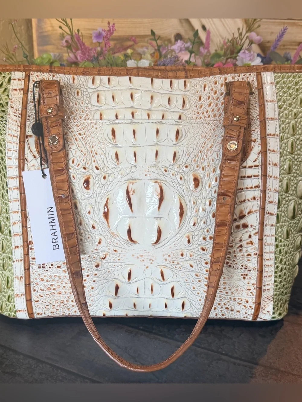 BRAHMIN ASHER TOTE Williamette Fern Assorted Sample Shoulder Bag NWT